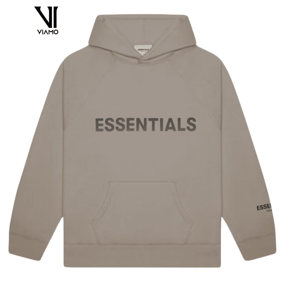Fear of God Essentials Pullover Hoodie Applique Logo Taupe