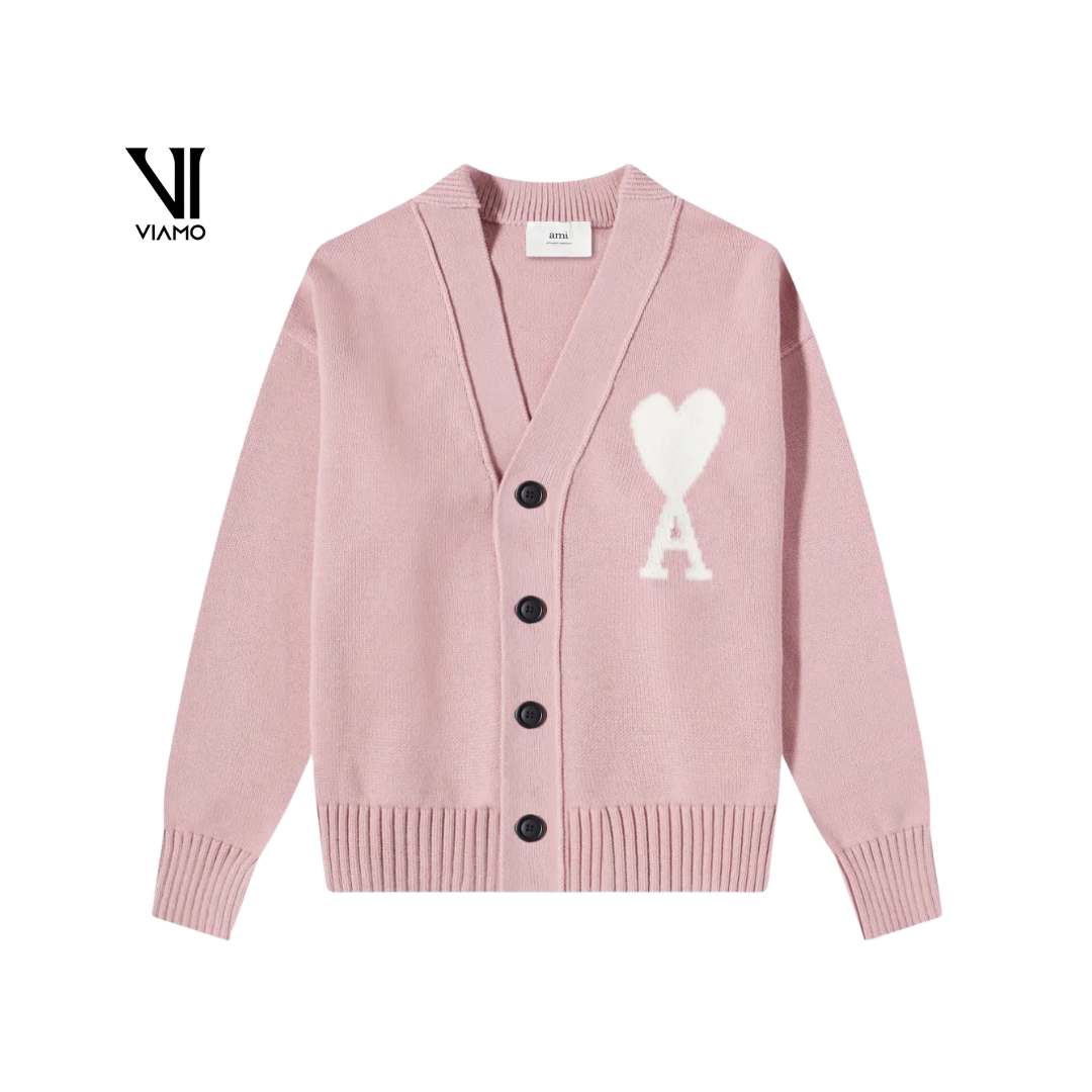 Ami Sweater Pink with Withe Logo