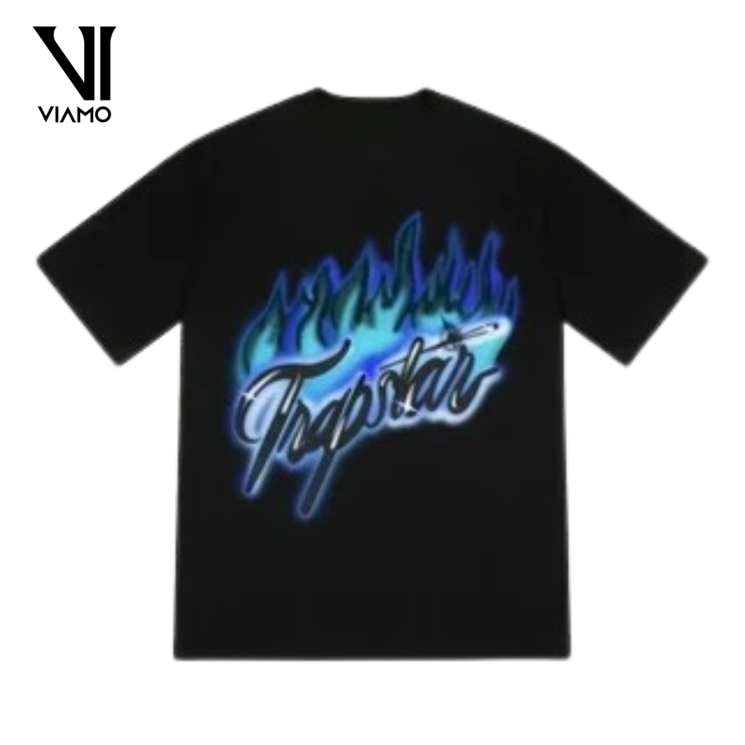 Koszulka Trapstar Flame Logo Tee Black