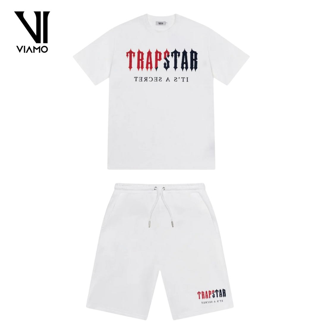 Trapstar Chenille Set White/Red