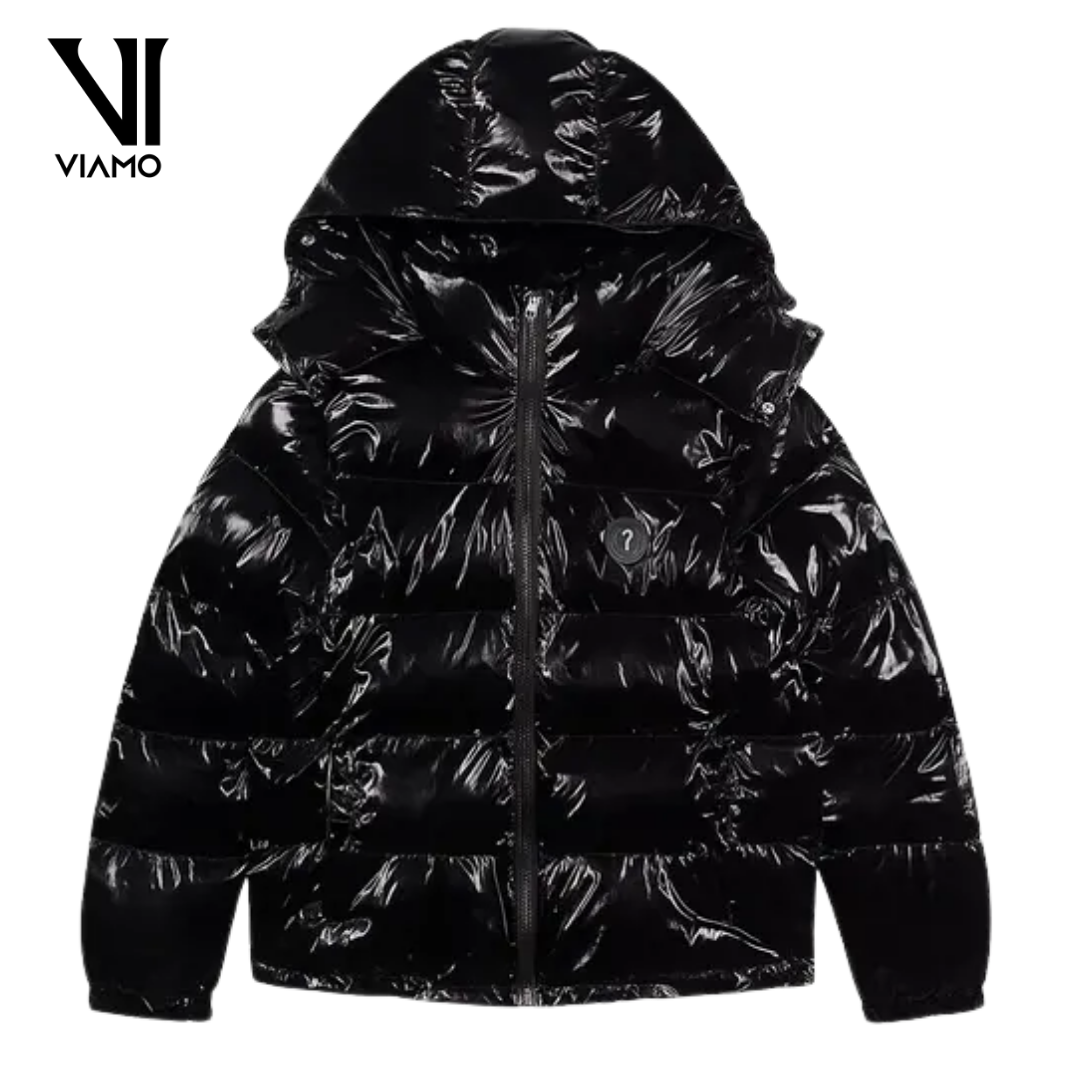 Trapstar Irongate Hooded Puffer Jacket – Shiny Black