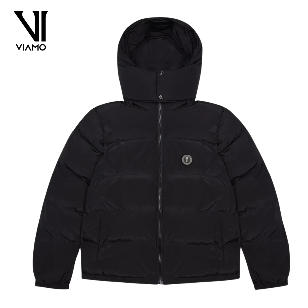 Trapstar Irongate Detachable Hooded Puffer Jacket – Black