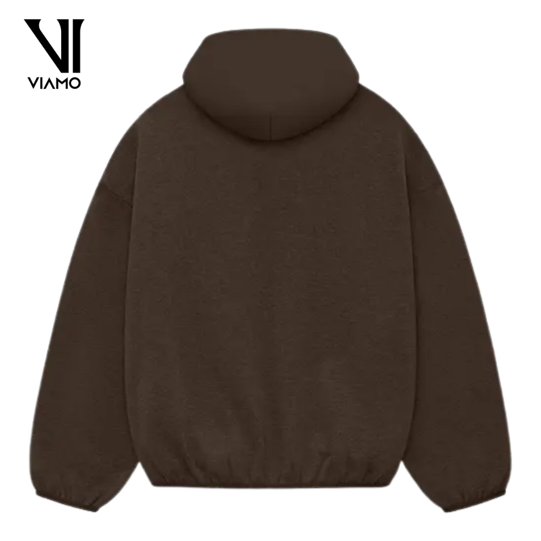 Fear of God Essentials Nylon Fleece Hoodie – Heather Wood/Wood