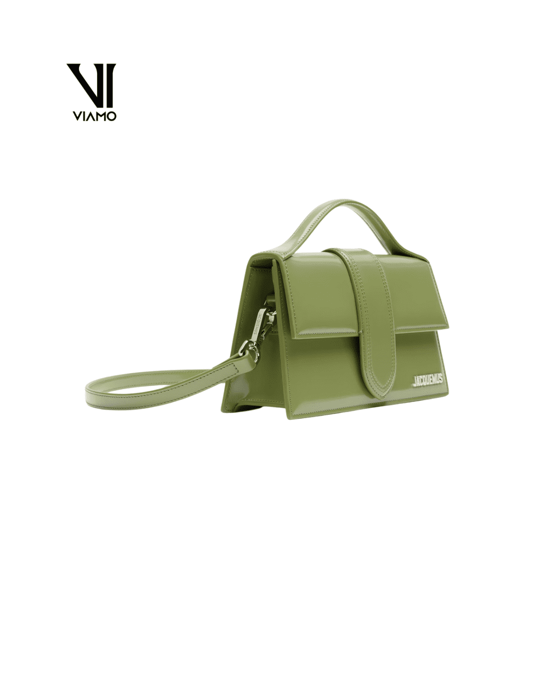 Jacquemus torebka zielona „The Large Bambino” - obrazek 3