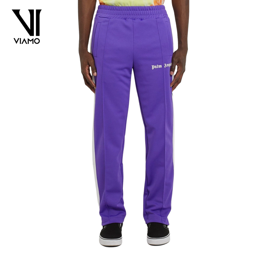 Palm Angels - Striped T ech-Jersey Track Pants - Purple