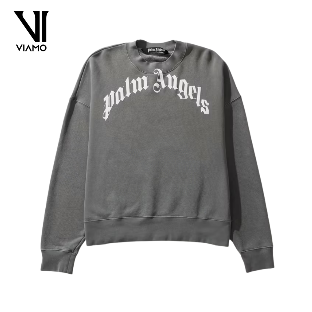 Palm Angels Curved Logo Sweatshirt