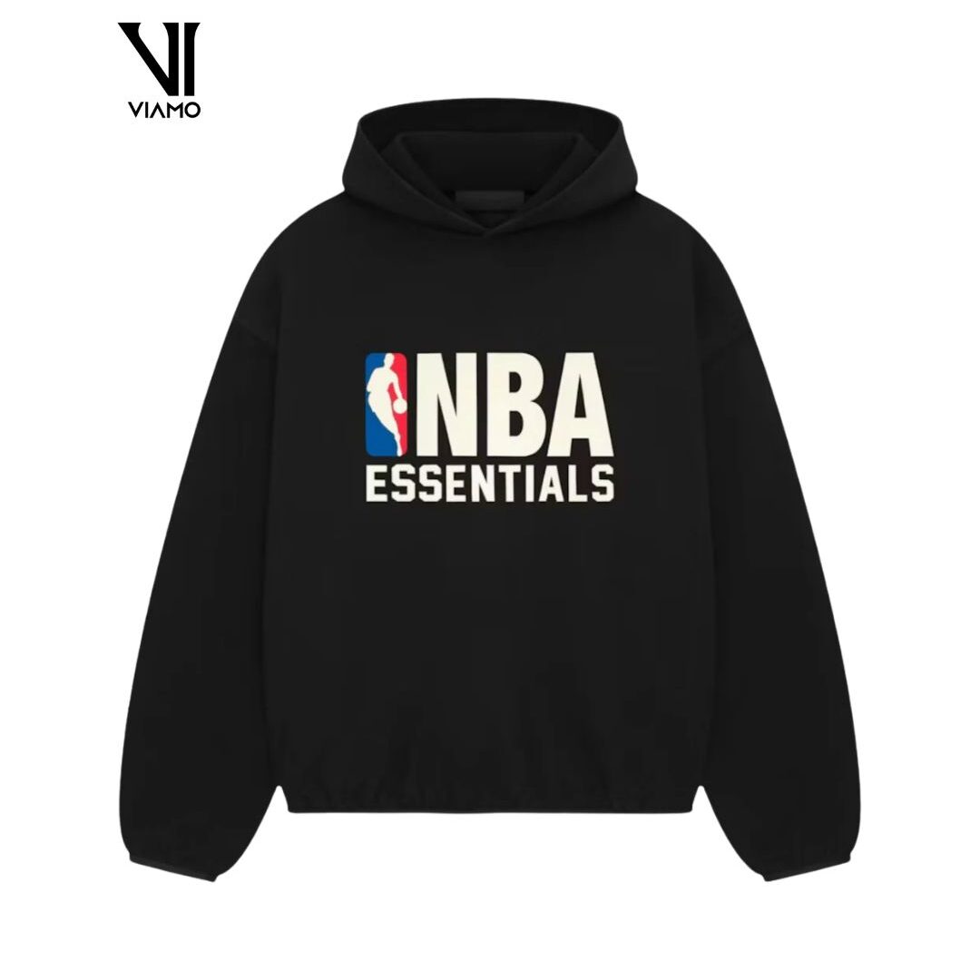 Fear Of God Essentials NBA Black Hoodie SS25