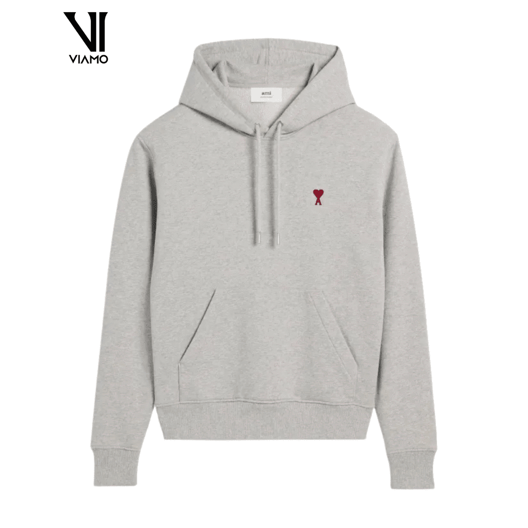 Ami Paris Hoodie Grey