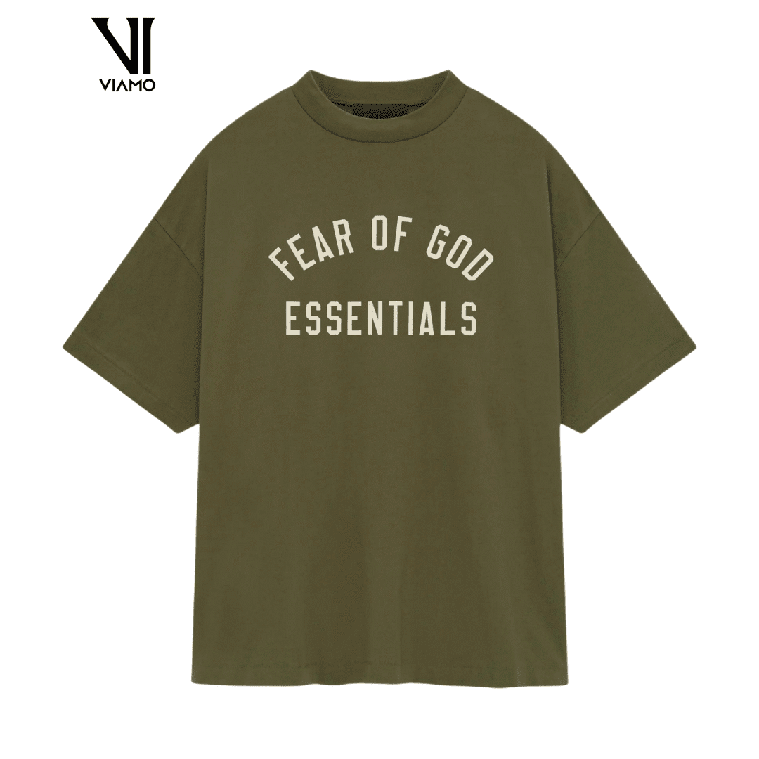 Fear Of God Essentials Womens Tri-blend Crewneck Tee Military
