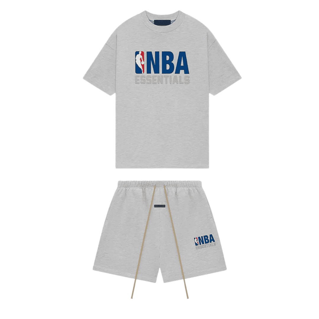 Komplet krótki Essentials NBA Grey