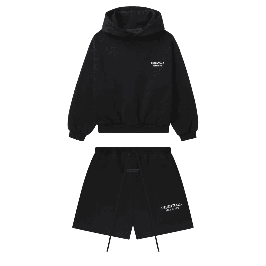 Komplet bluza + spodenki Essentials Black/White