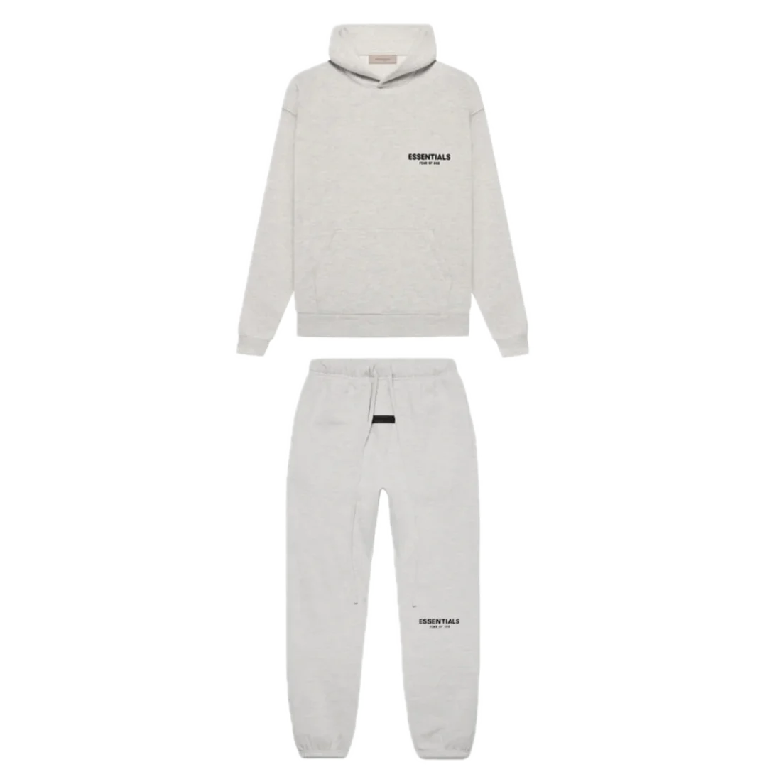 Komplet dresowy Essentials Fleece Light Heather Grey SS22