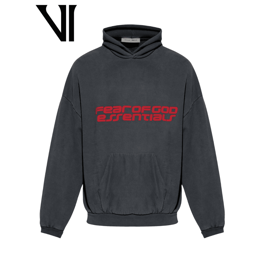 Essentials Fear Of God Iron Grey Hoodie 90s