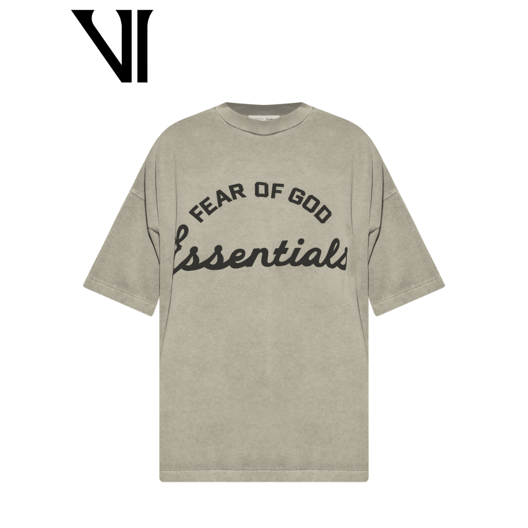 Essentials Fear Of God Grey T-shirt Logo SS26