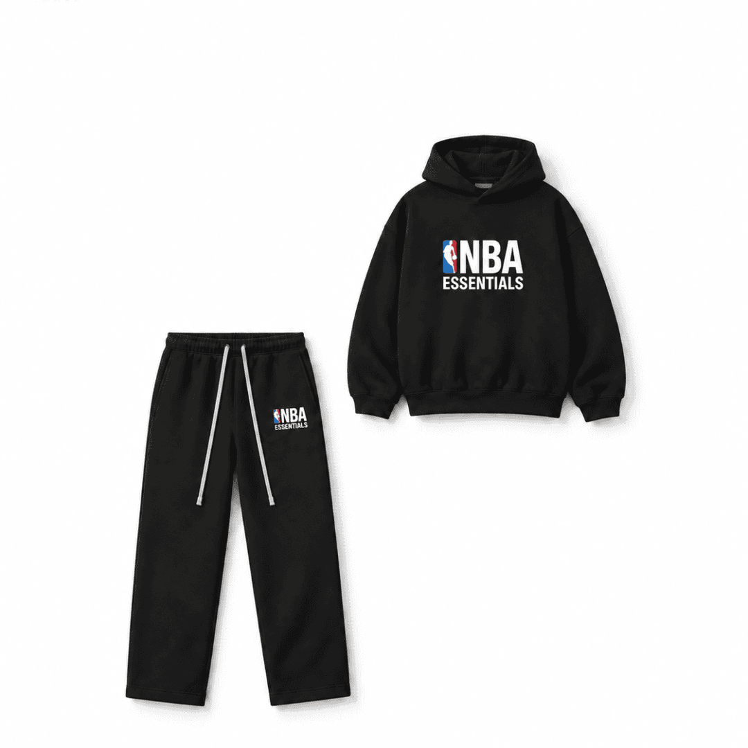 Komplet Fear of God Essentials NBA Black Color FW24