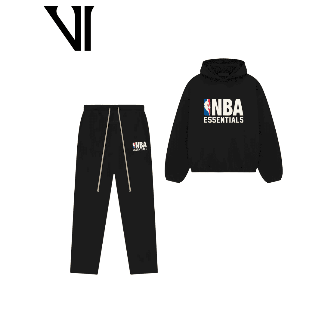 Komplet Fear of God Essentials NBA Black Color FW24